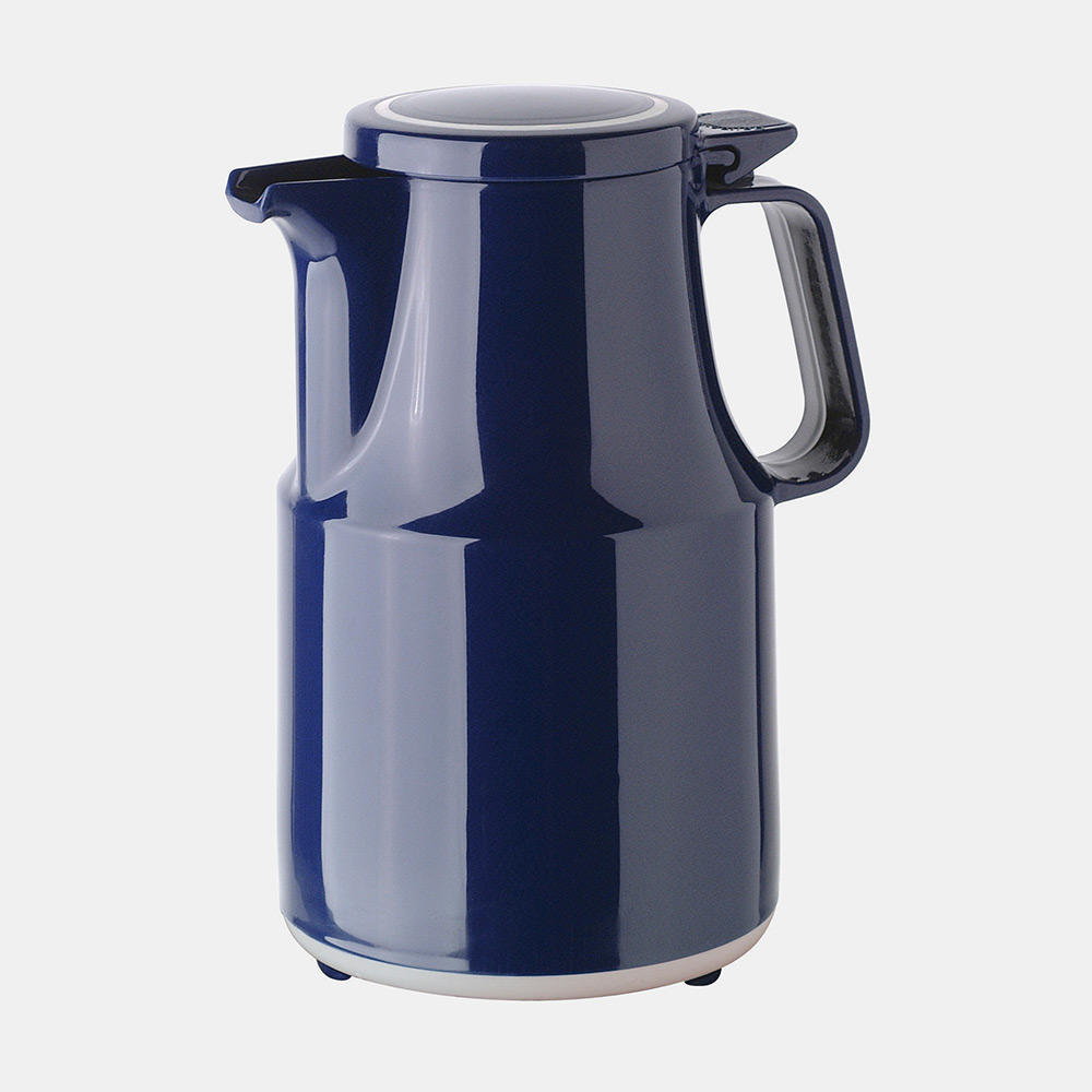 Warmhaltekanne, mit Klappdeckel, spülmaschinenfest, 600 ml, blau