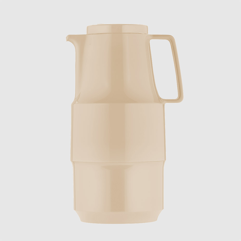 Warmhaltekanne, mit Drehverschluss, 2000 ml, beige-braun