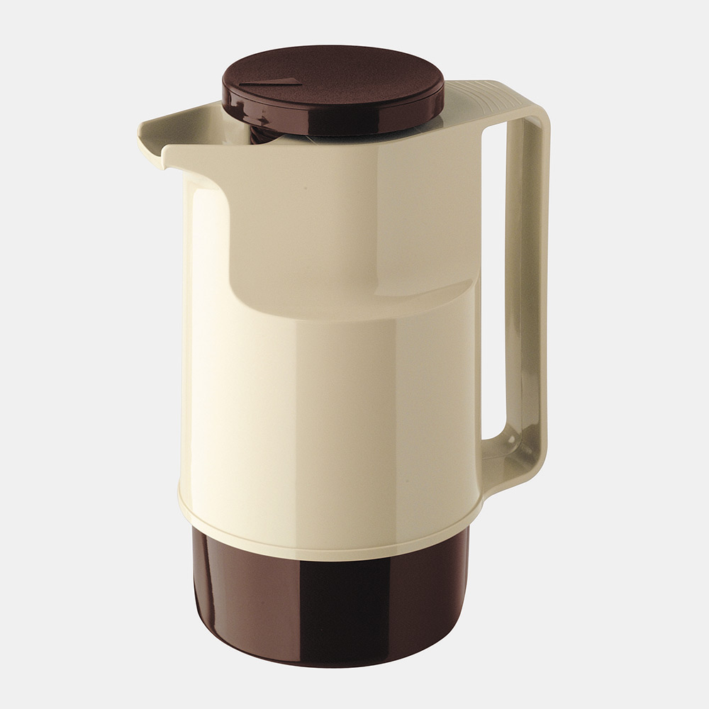 Warmhaltekanne, mit Drehverschluß, 300 ml, beige-braun
