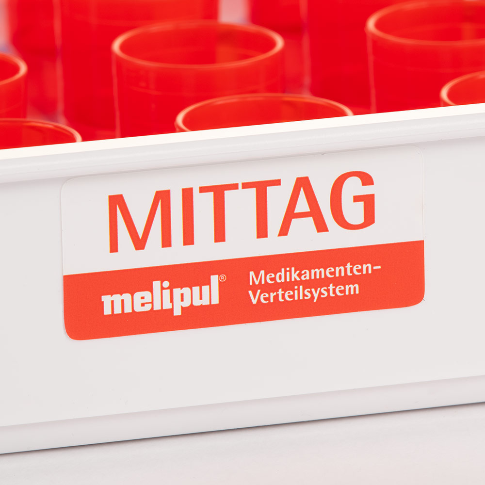 melipul Aufkleber, MITTAG Beschriftung, für Tabletts, 5 Stück pro Pack
