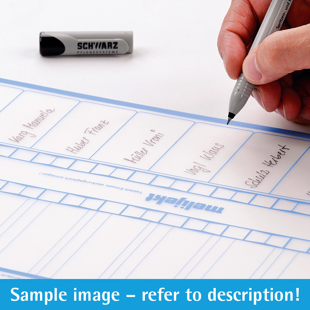 melijekt Beschriftungs-Folie 3-26 für Standard-Spritzen-Tablett