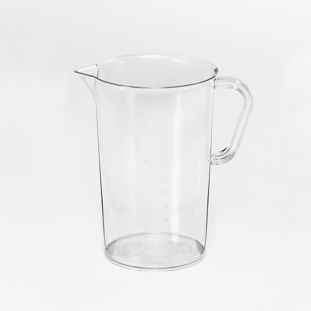 Meßkanne, 2.0 Liter, SAN, glasklar, mit feiner Skala